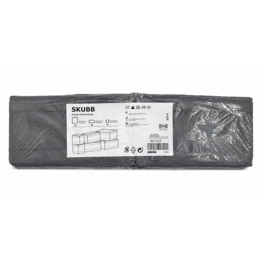 IKEA SKUBB Modern Drawer Organizer Set of 6 – Dark Gray Foldable Storage